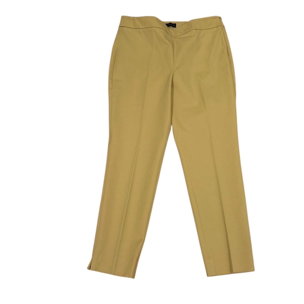 Talbots Business Casual Pants Chatham Ankle Side Zip Women's 10P Stretch Khaki